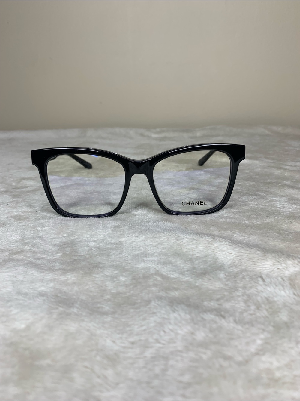 Mint Chanel CH3392 51-17-150 c.501 Black Square Eyeglasses Frames Only